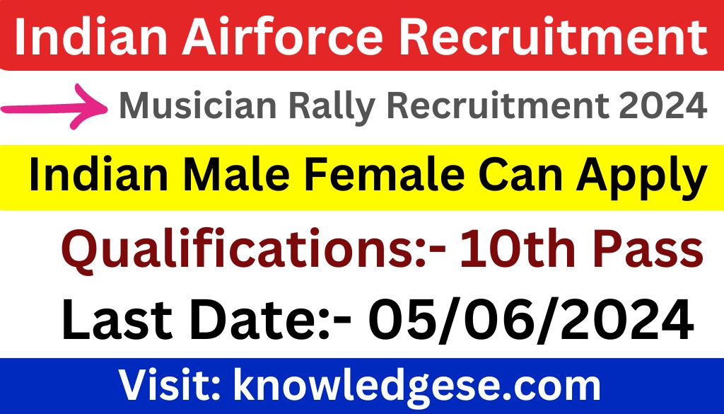 Indian Airforce Agniveer Musician Rally Recruitment 2024, Check Eligibility And Apply Now
